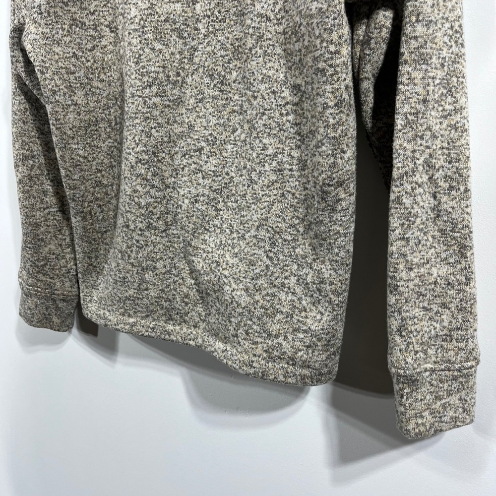 Old Navy Womens Sporty Sweater Fleece Quarter Zip Pullover Medium Granola Layer - Picture 4 of 8